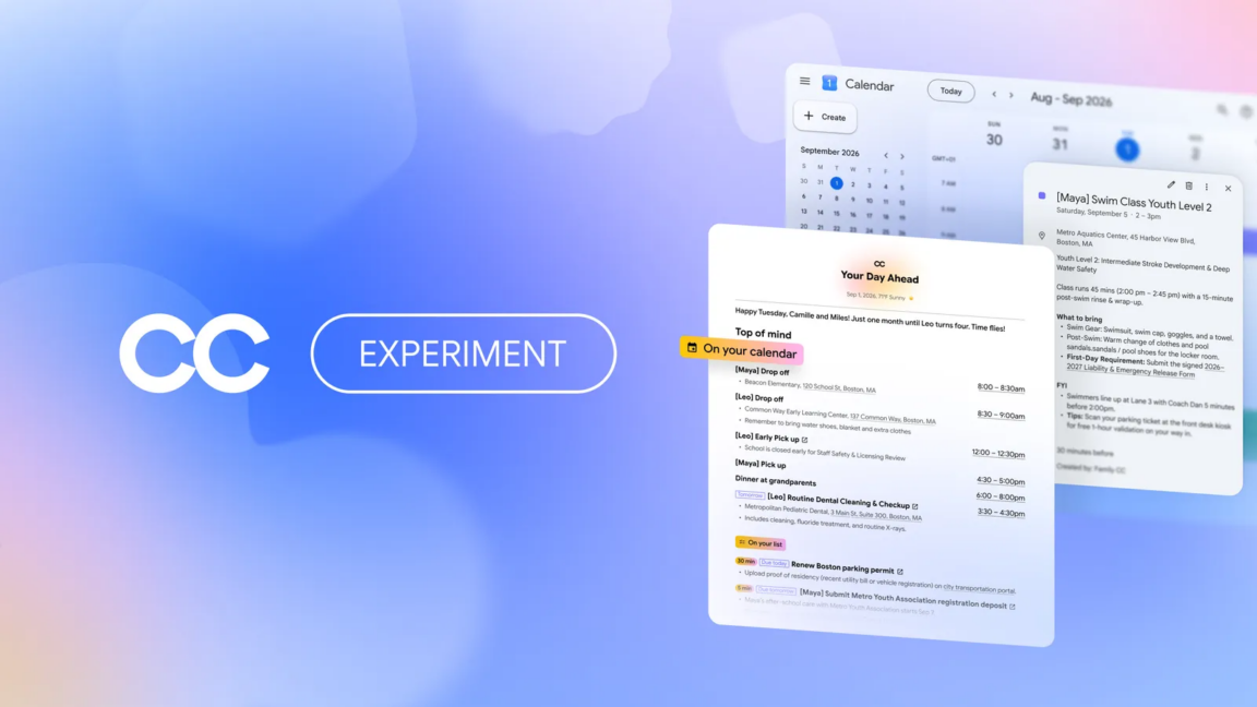Google, Aileler İçin Yeni Deneysel 'CC' Yapay Zeka Ajanını Duyurdu